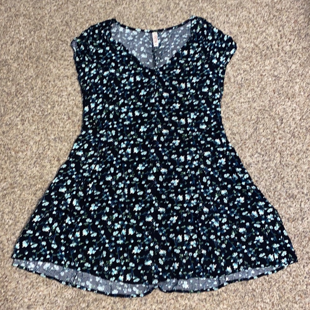 floral button down dress